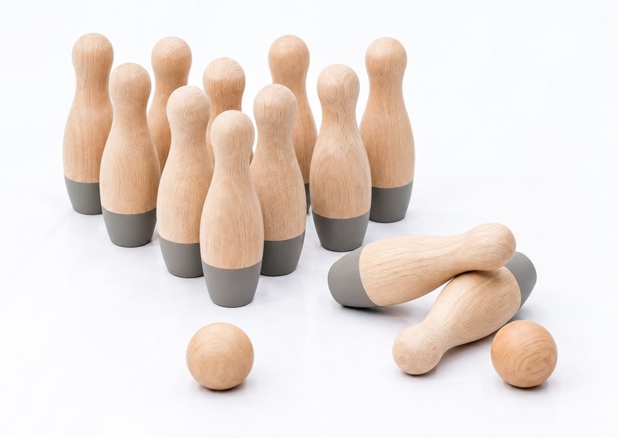 Wooden Bowling Set